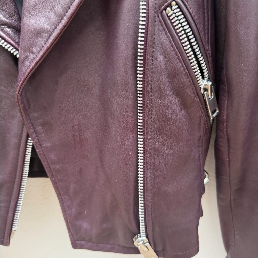 Walter Baker Women's Dark Purple Leather Jacket - Picture 7 of 8